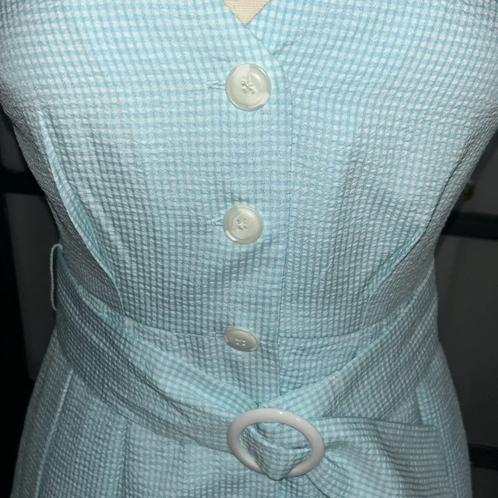 NWOT Donna Morgan Sleeveless Seersucker Dress 4 - Image 7