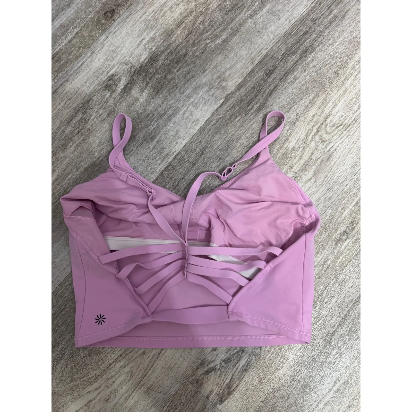 Athleta Bra Bundle of Aurora Reflective and Elation Strappy Pink Bra Size Med - Image 3