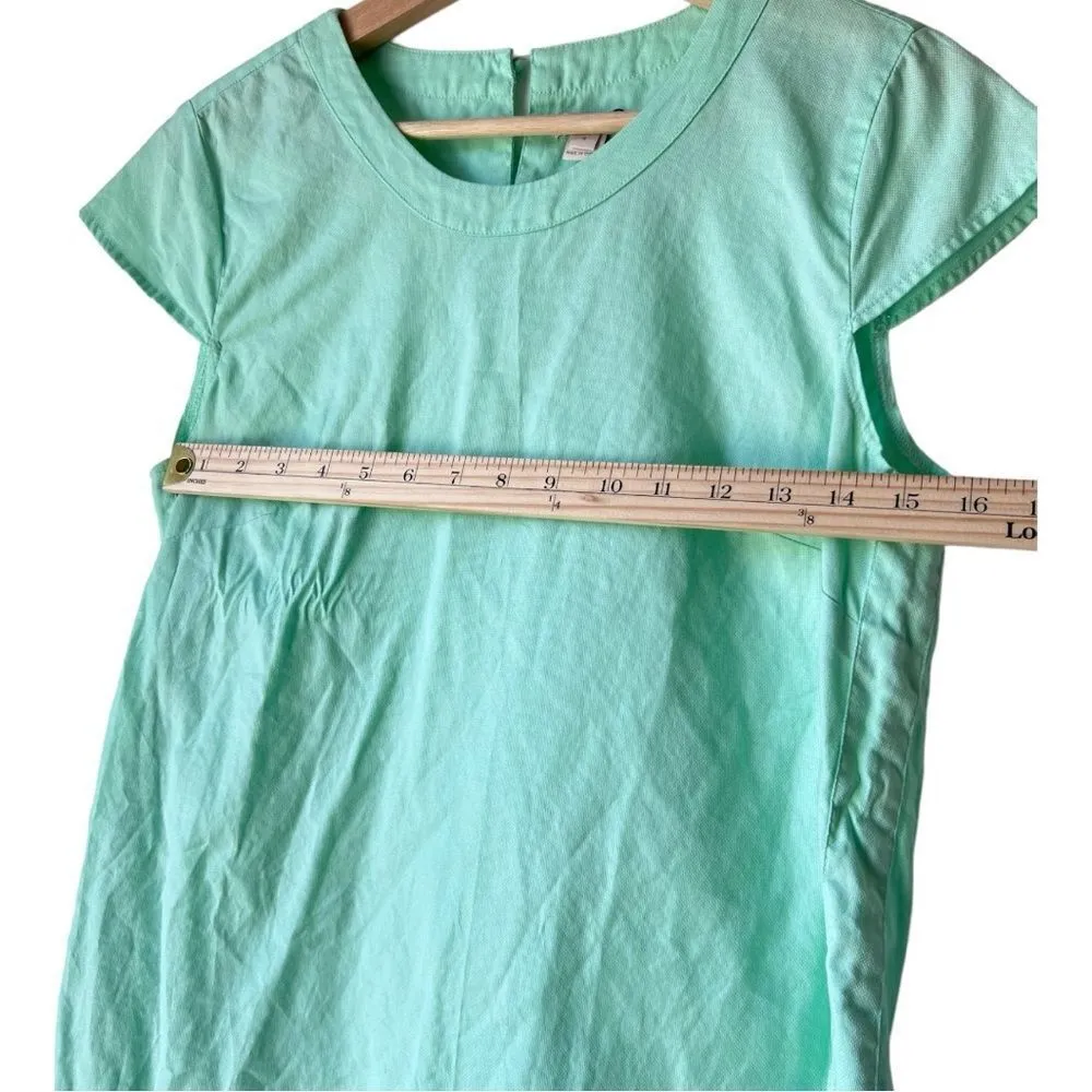 Women's J.Crew short sleeve top light fabric blouse light mint pullover size S. - Image 8