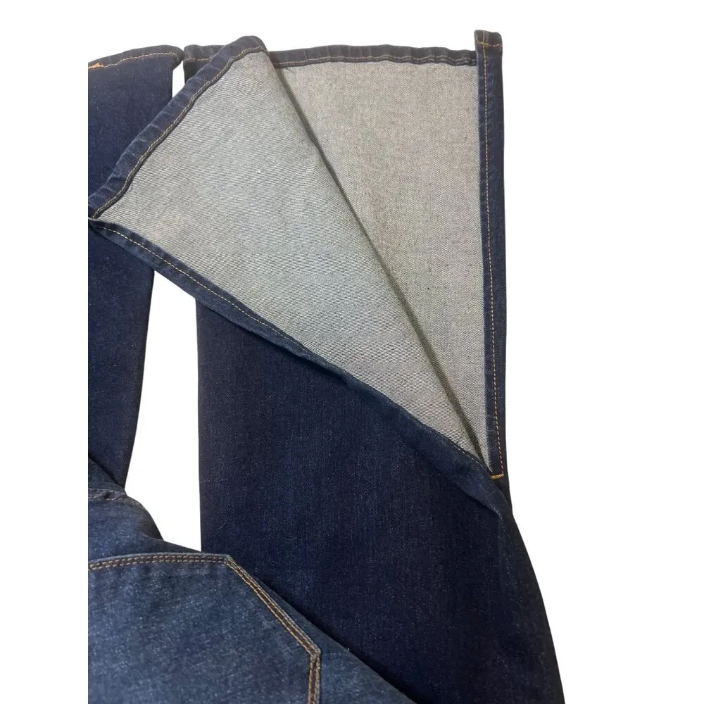 Vibe & Rant Distressed Flare Wide Leg Jeans Blue Denim Slits Hippie Sz 11 NWOT - Image 4