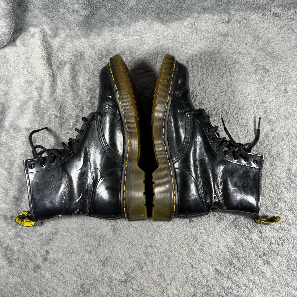 Dr. Martens 1460 Women’s 7 Lace Up 8 Eye Boots Black Patent Leather - Image 7