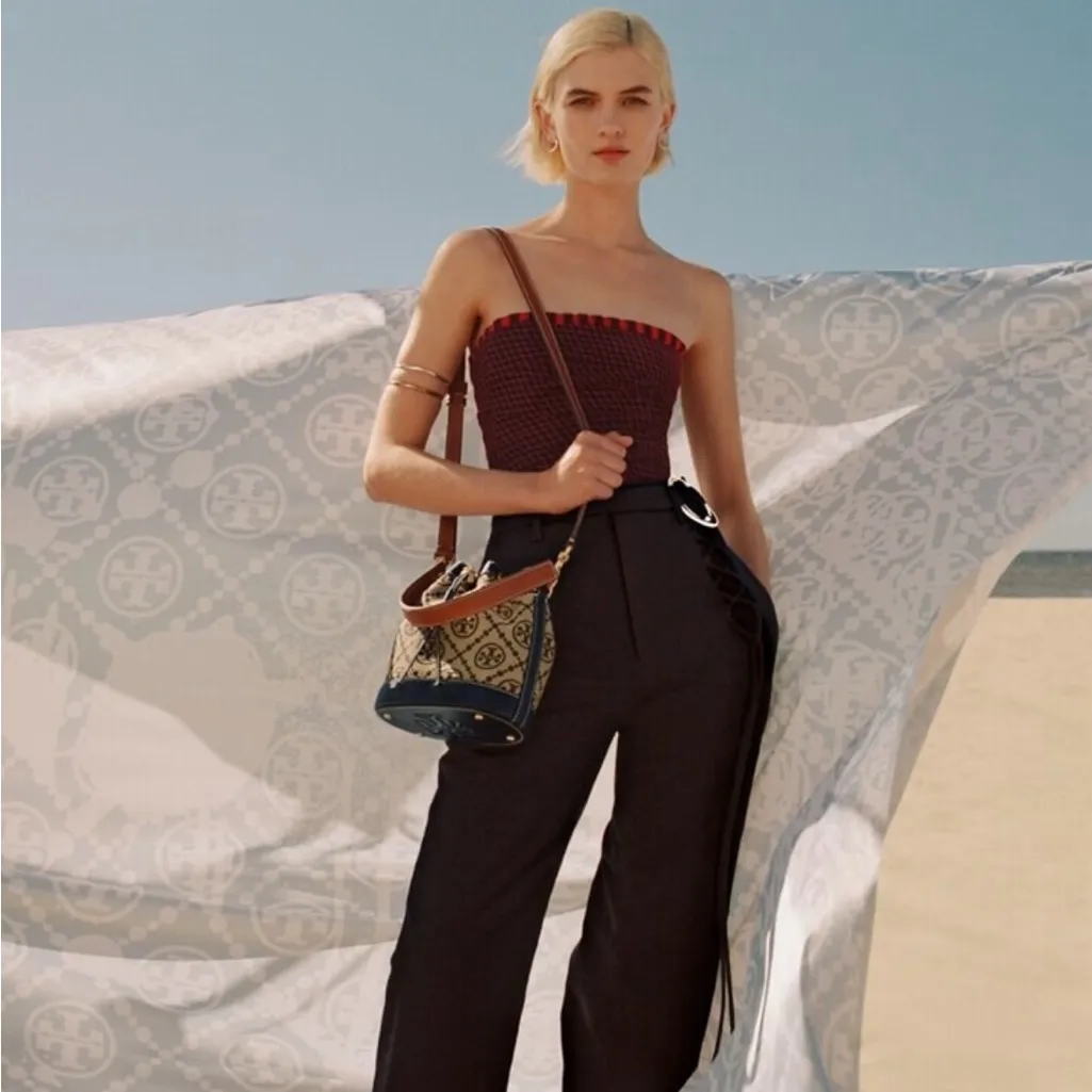 NWT Tory Burch RELAXED GABARDINE PANT in Medium Navy - Image 2