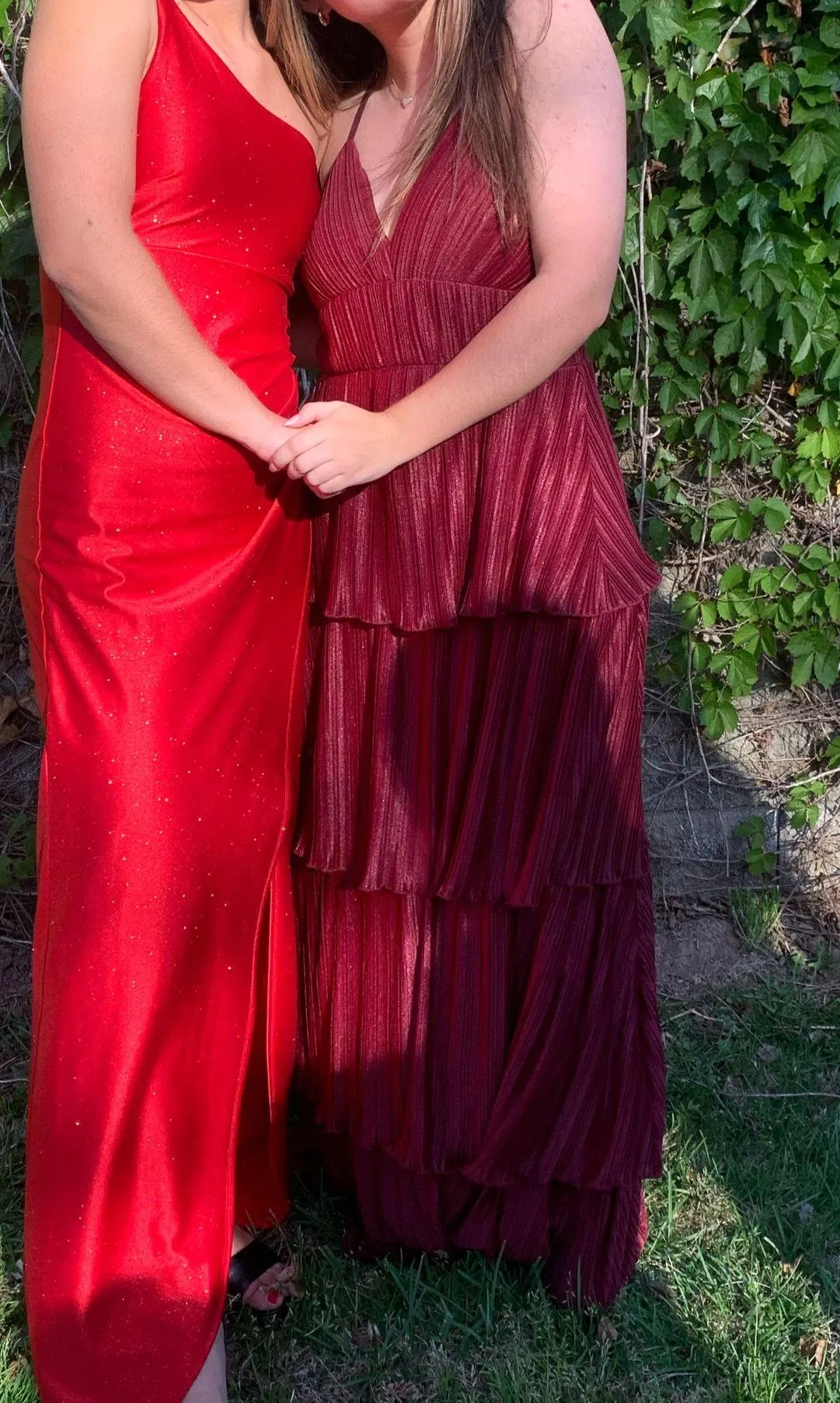 Maroon red prom dress - Image 3