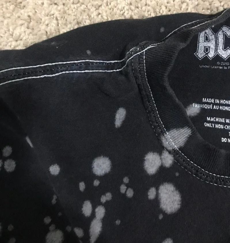 AC / DC Bleached Graphic Tee Multiple Size M - Image 4