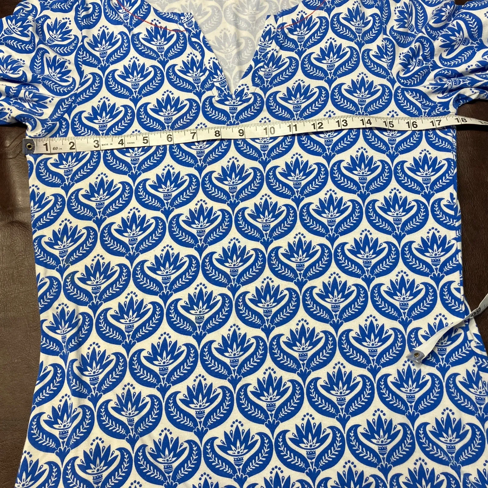 Hatley Lucy Shift Dress Women Small‎ Blue Floral 3/4 Sleeve Viscose Classic - Image 15