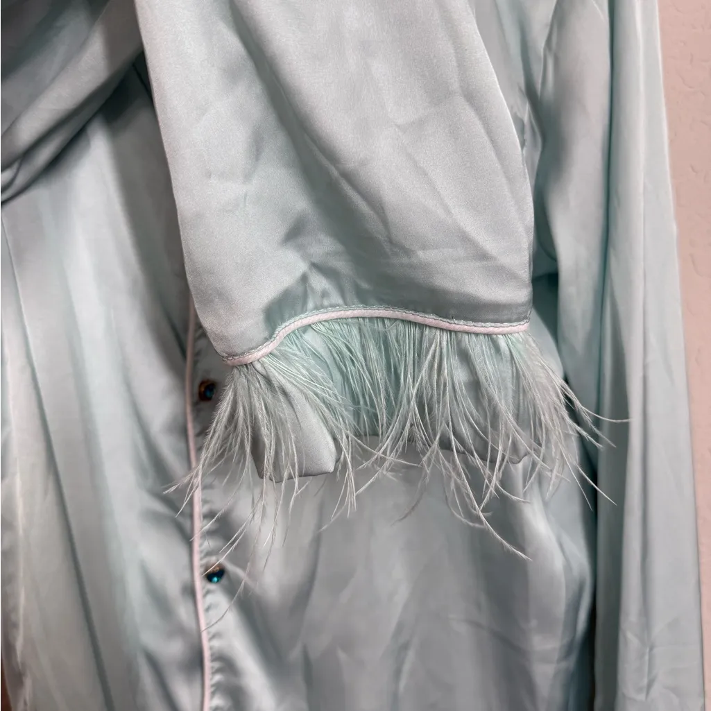 Lola + The Boys Sky Feather Silky Set Size Small - Image 11