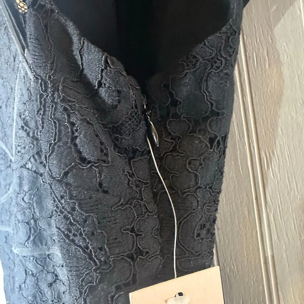 Nanette Lepore Black Lace V Neck Dress - Image 7