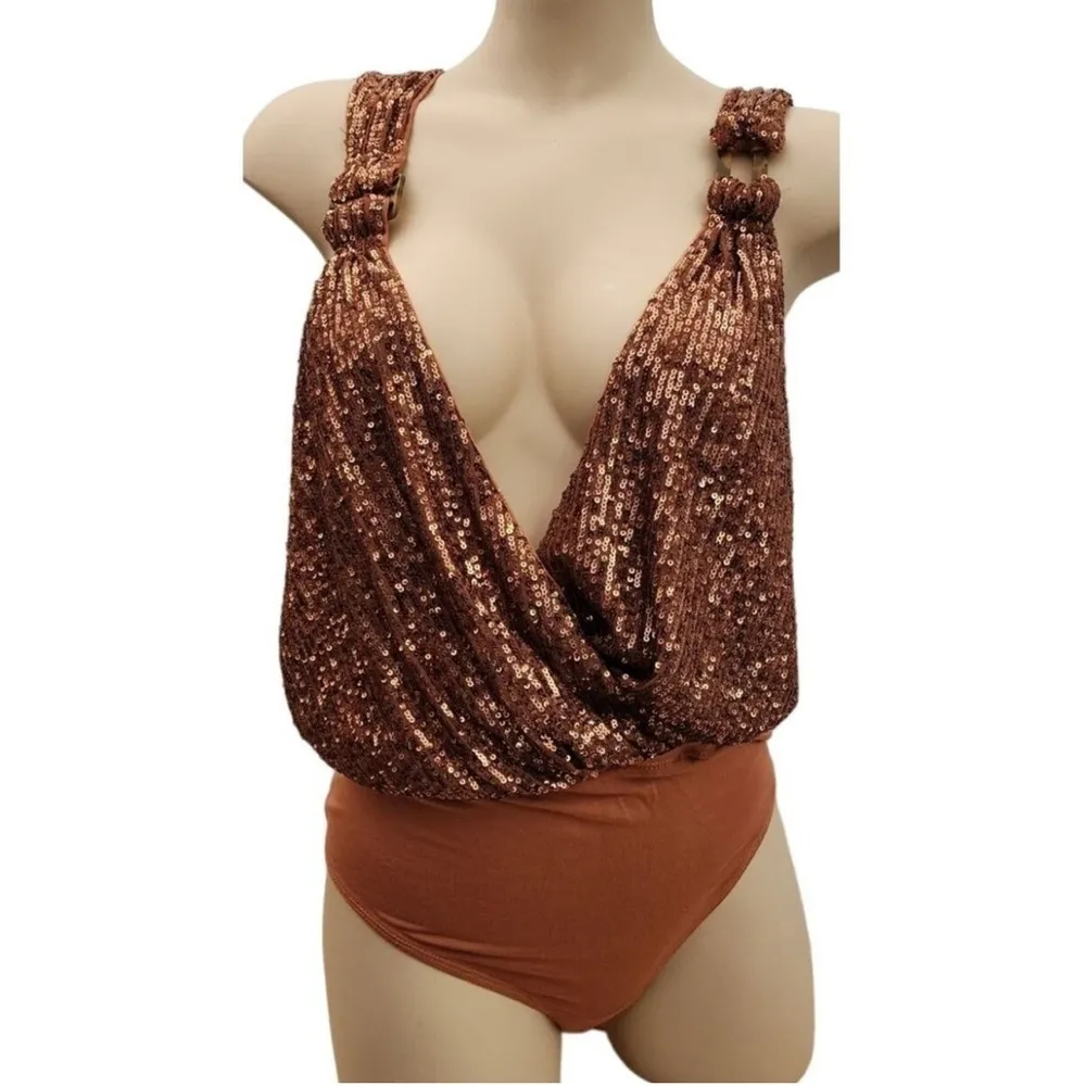 Free People Bronze Sequin Zuri set - Image 3