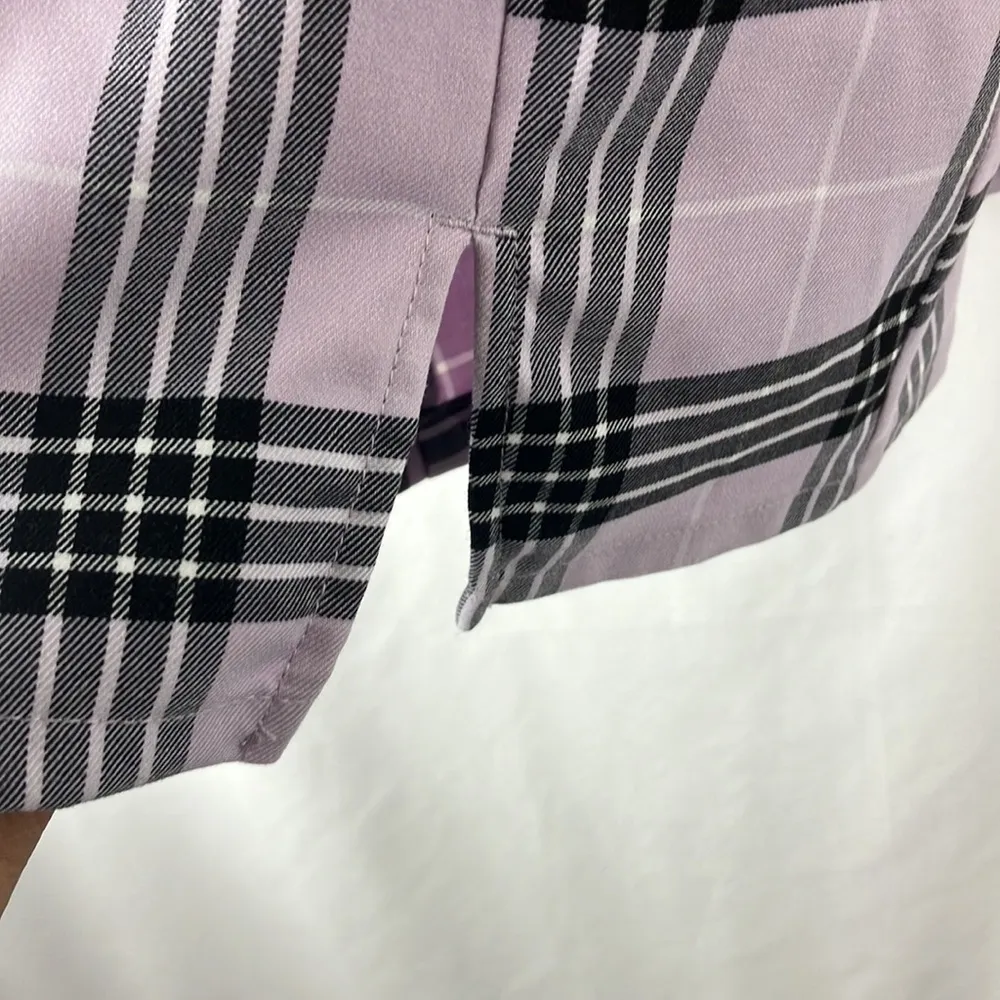 Divided H&M lavender purple and black plaid Y2K inspired dress size XS - Image 11