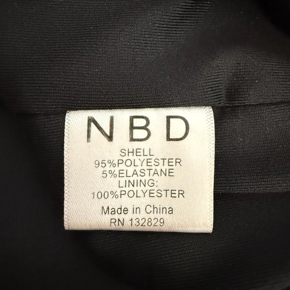 NBD Revolve Aoki One Shoulder Mini Dress Women's Small Silver Metallic Party - Image 16