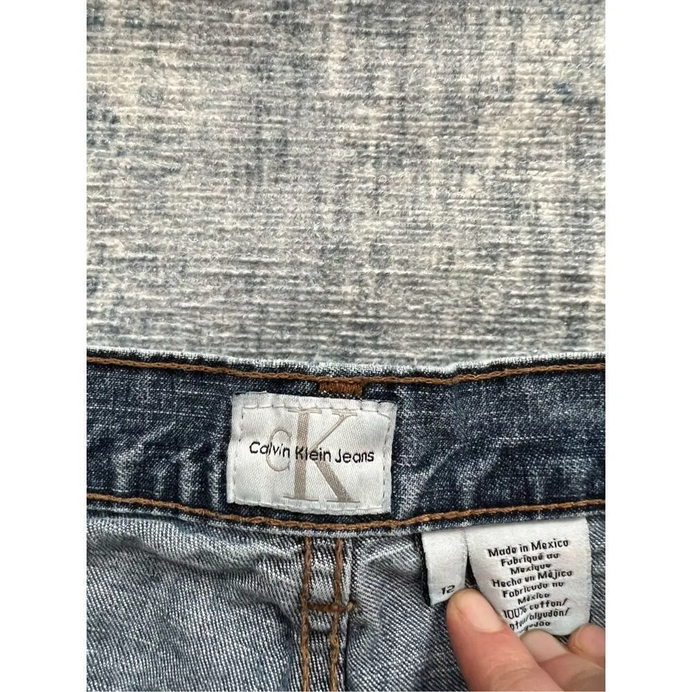Calvin Klein Medium Blue Boot Cut Jeans Size 12 - Image 3