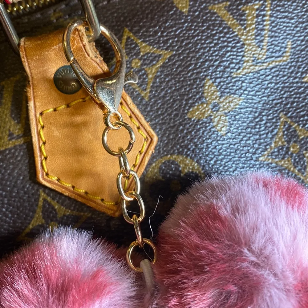 Bag / Purse Heart Pompom Charm #119A - Image 3