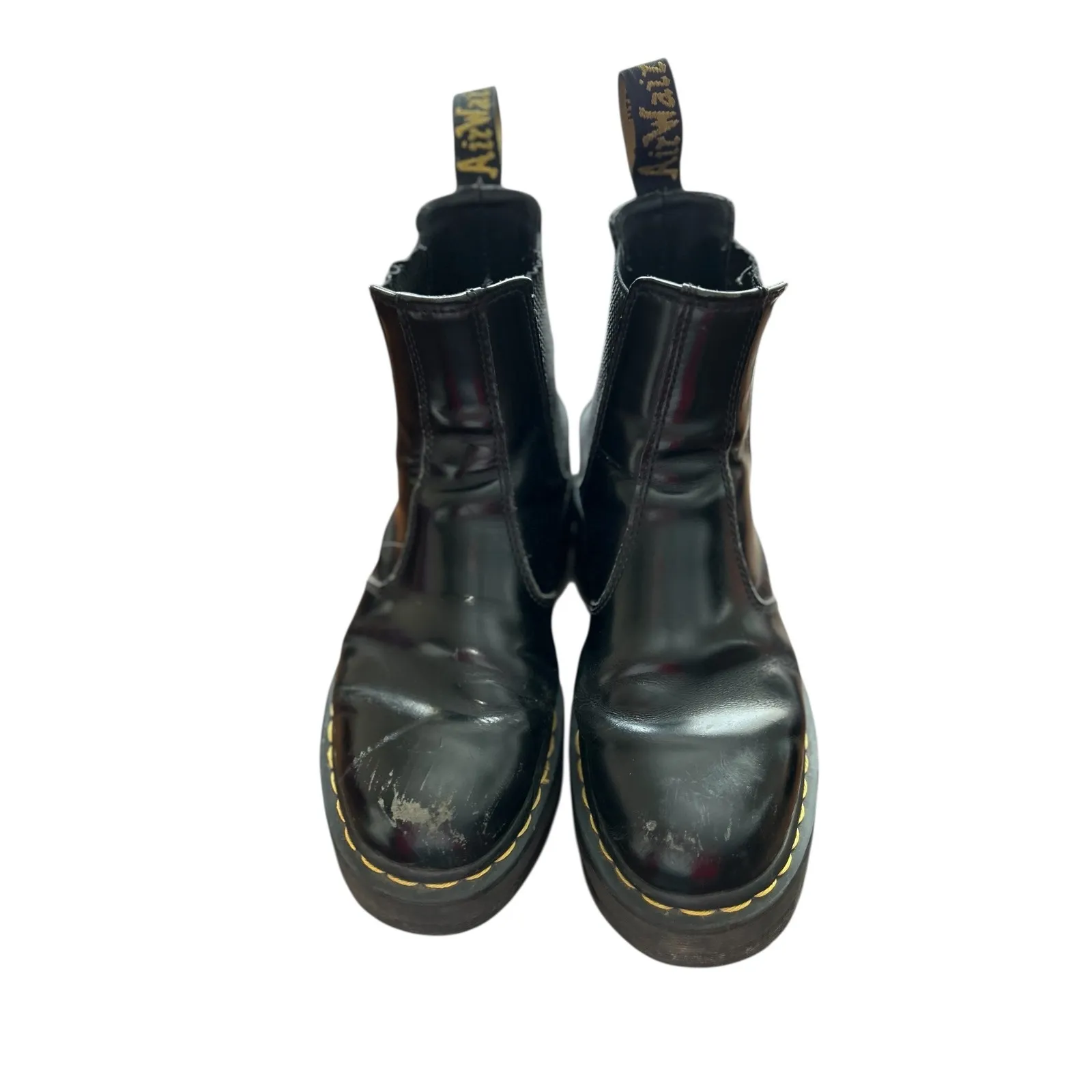 Dr Martens 2976 Quad Black Patent Leather Chelsea Boots Platform Size 7 - Image 4