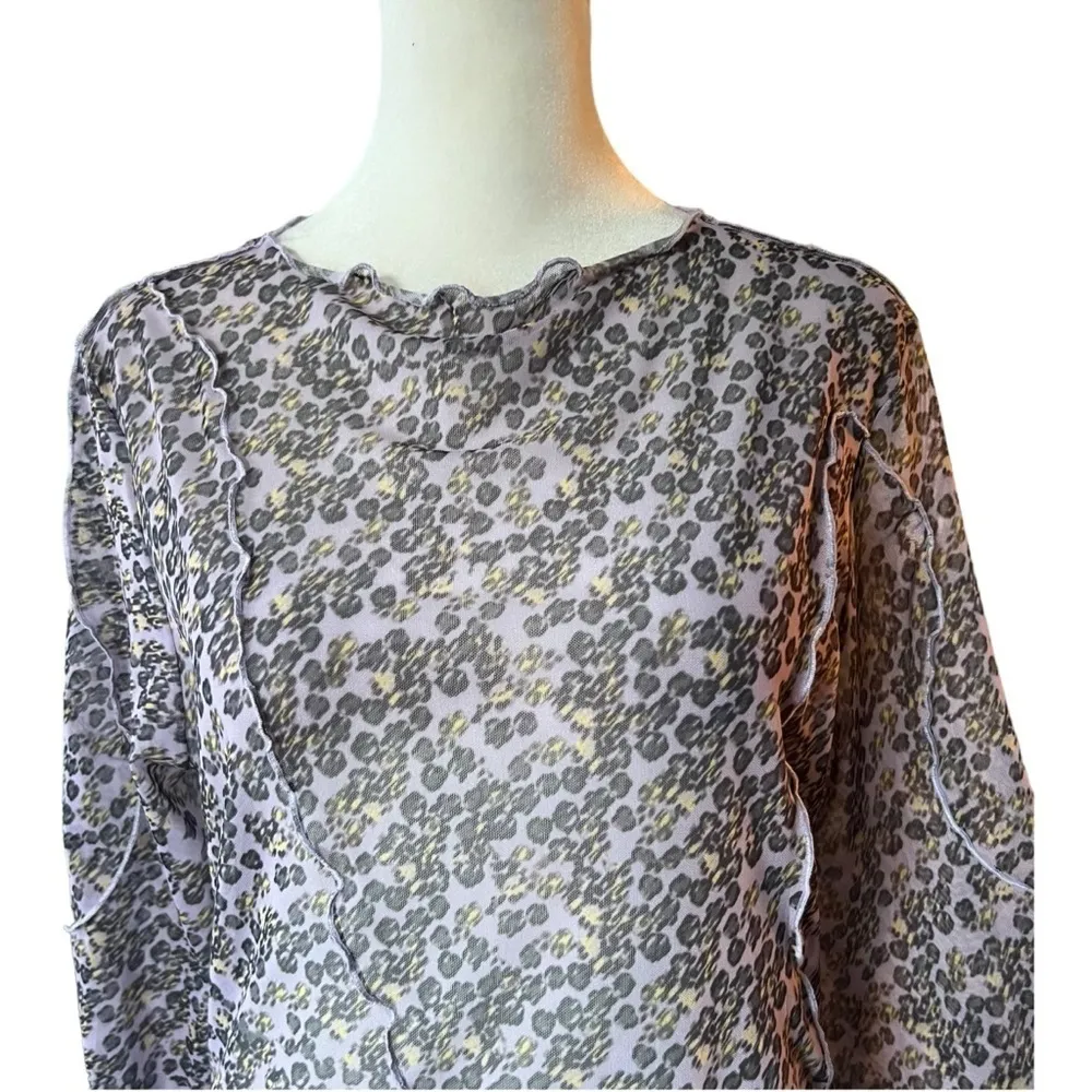 & OTHER STORIES printed mesh babylock top - Image 2