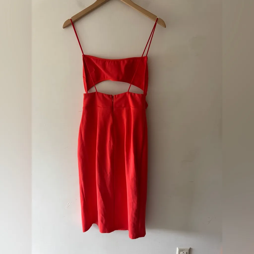 Revolve Superdown Trista Cut Out Dress in Poppy Orange Red - Image 5