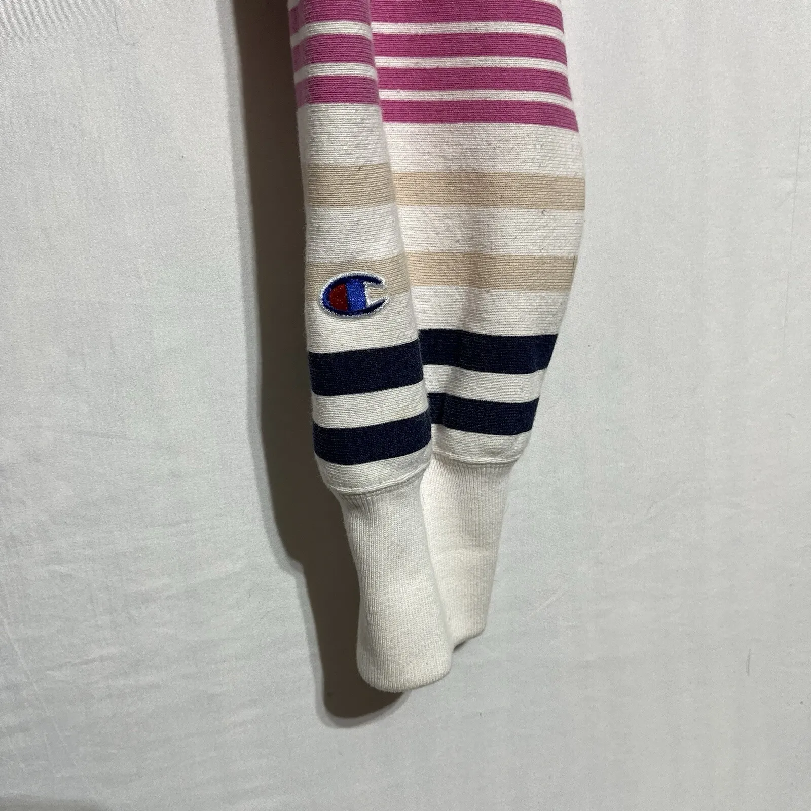 Champion Women's Long Sleeve Colorful Cropped Hoodie Sz Large - Image 4