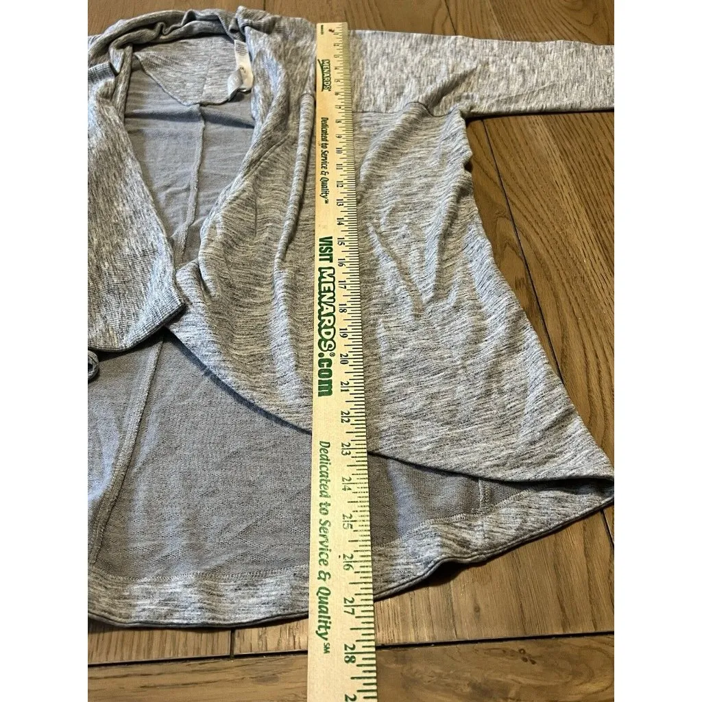 Athleta Women‎ Size Small Nirvana Wear Two Ways Wrap Cardigan Gray Preppy Modern - Image 5