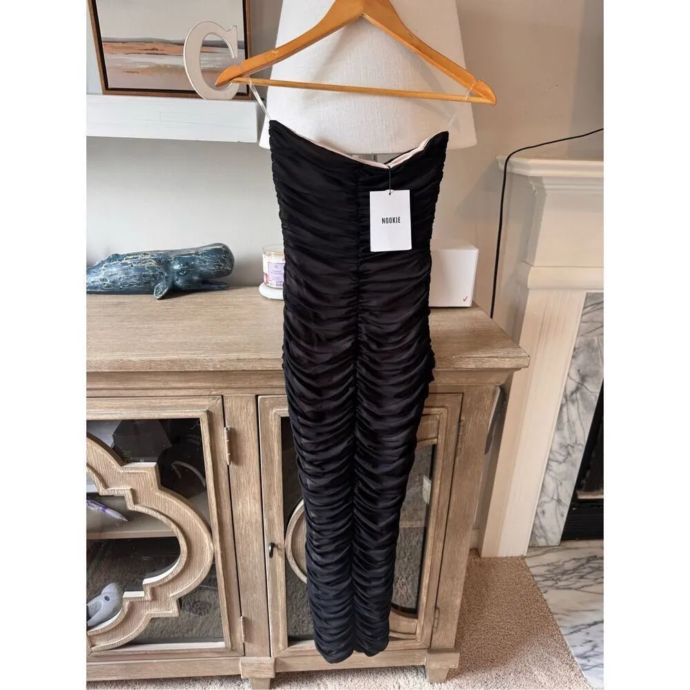 NWT Nookie Zen Mini Scrunch Dress in Black Size Small - Image 2