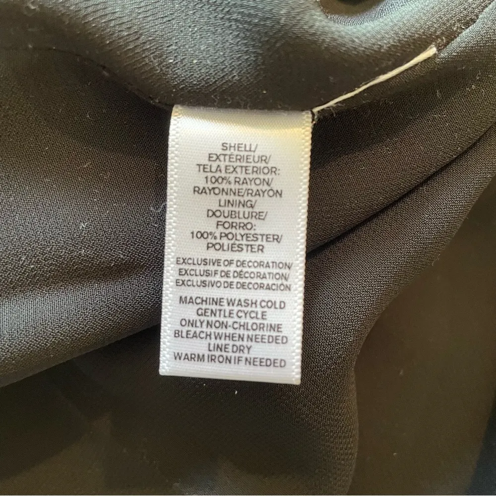 Ann Taylor Loft Black Pleated Button Front Dress Extra Small - Image 7