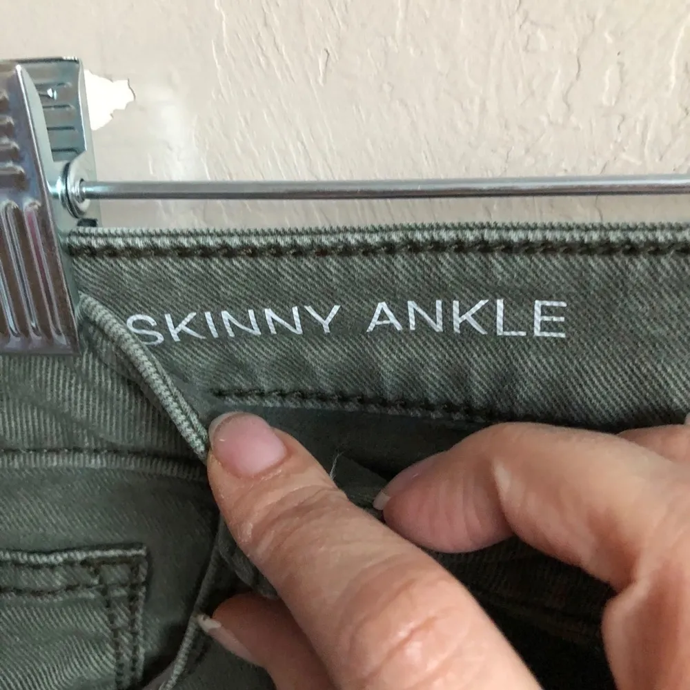 ANA‎ Olive Green Skinny Ankle Zipper Jeans - Image 8