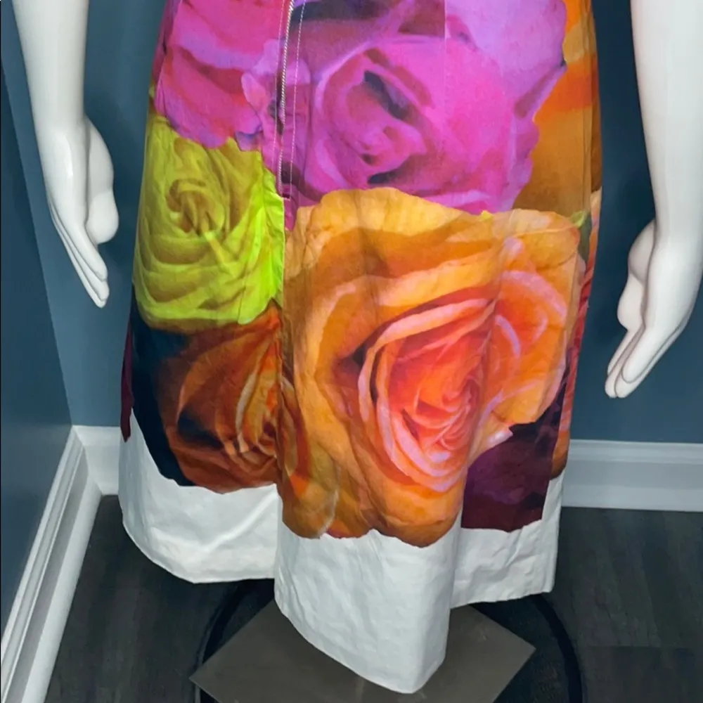 Peter Som Colorful Rose Print Spring Dress size 8 - Image 7