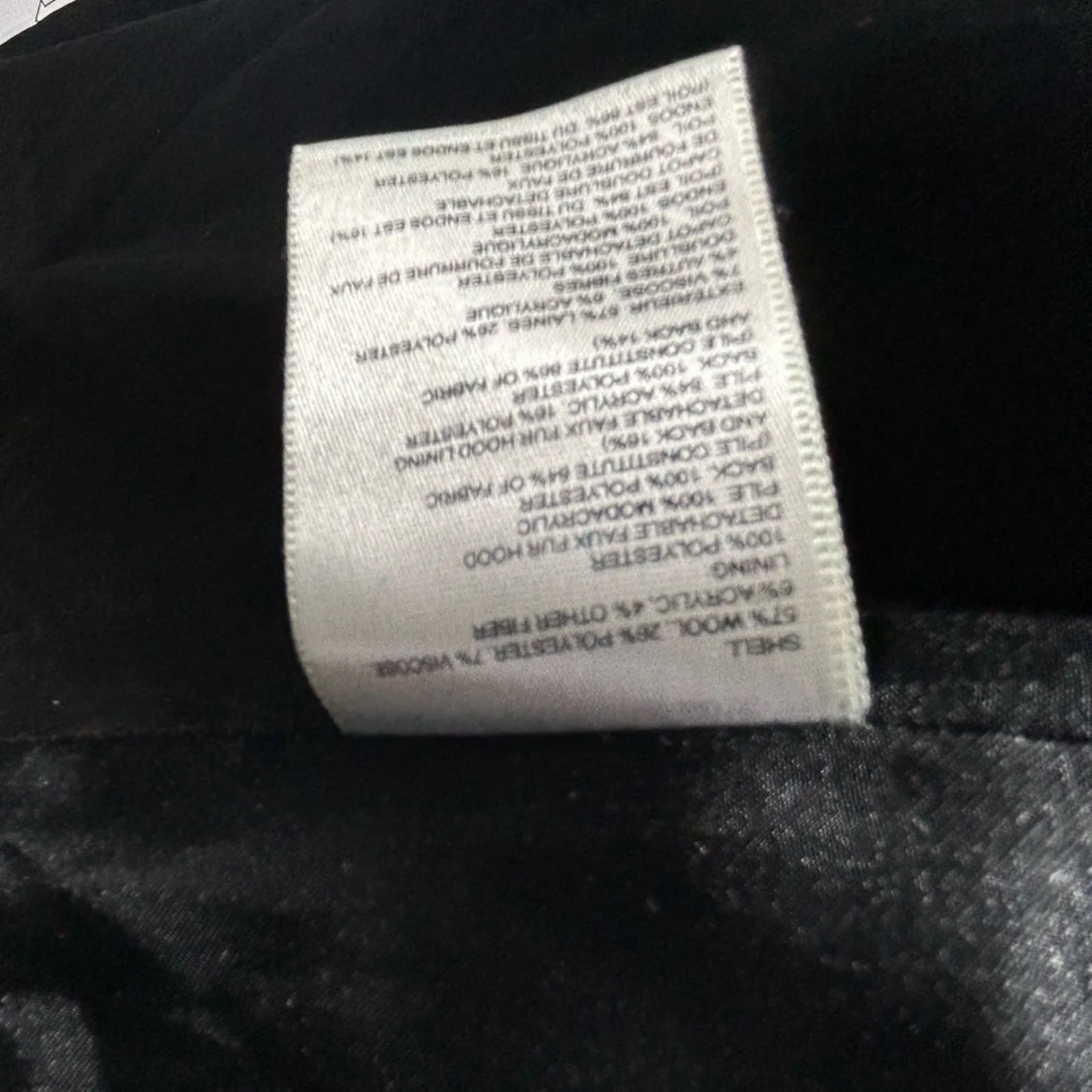 Laundry by Shelli Segal Black Wool Trench Coat Size 8 Removable Fur Hood - Image 12