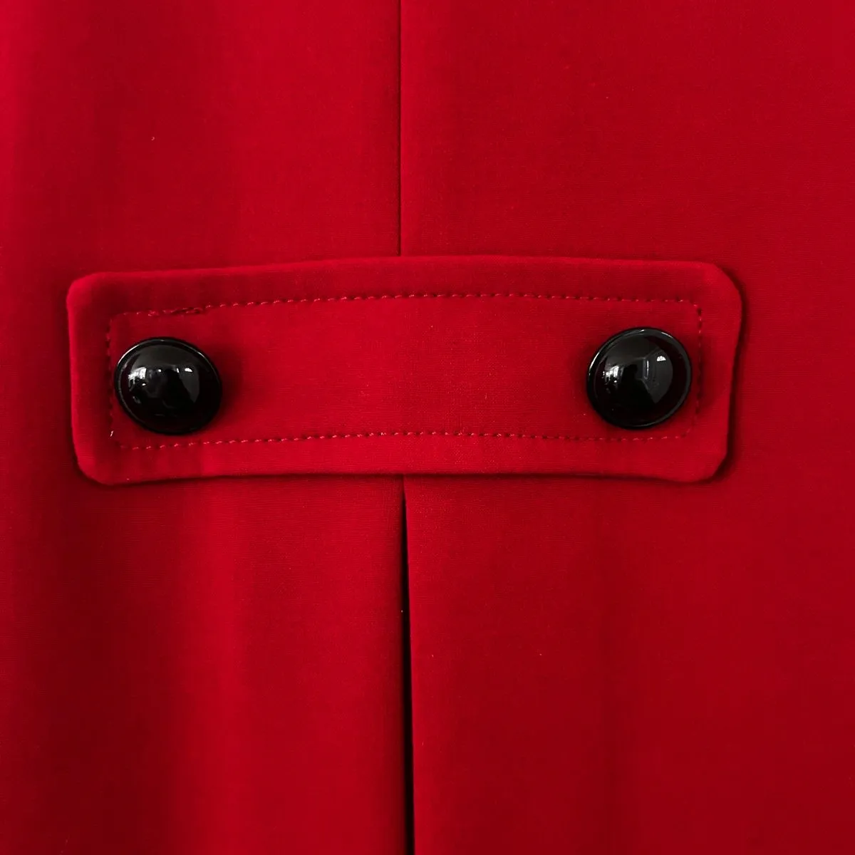 Worthington Red Pea Coat with Black Buttons - Image 4