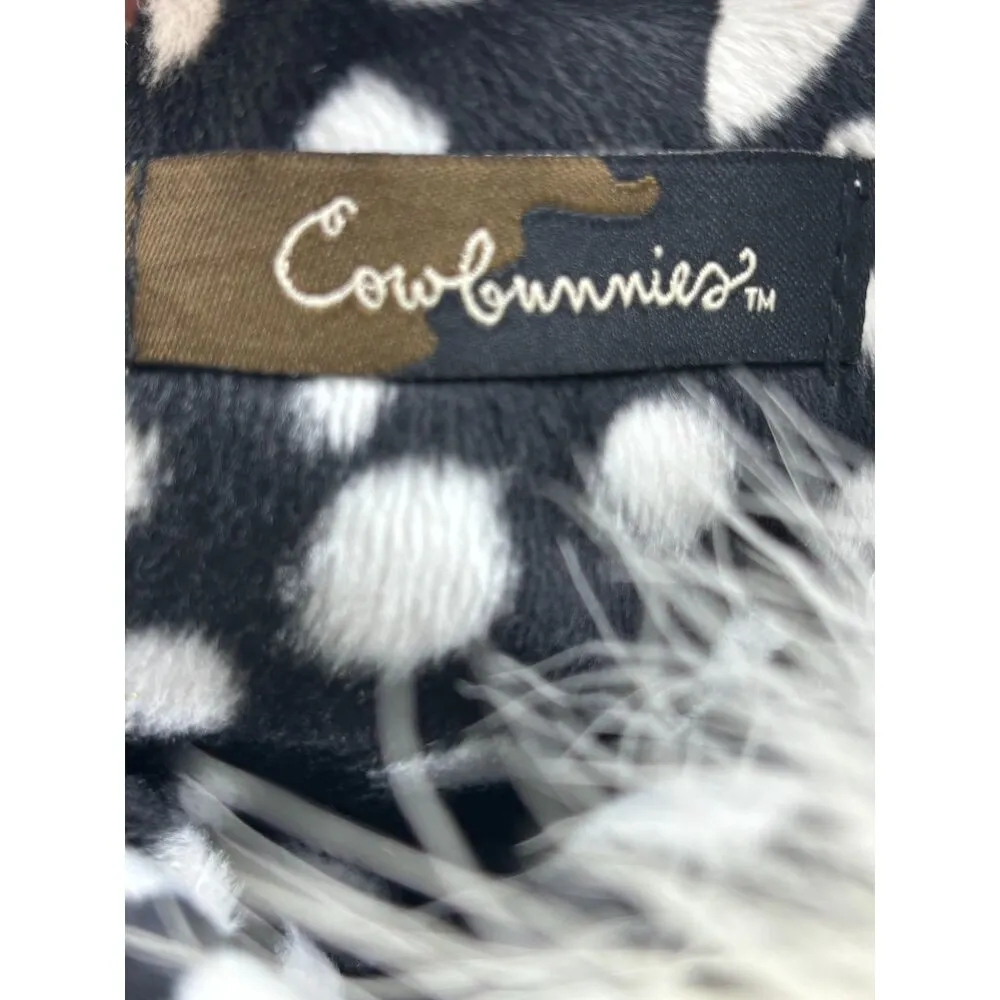 Cowbunnies Red Plush Bunny Handbag With Faux Fur Trim & Polka Dot Handle - Image 5