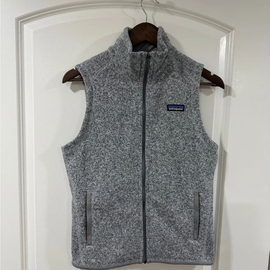 Patagonia Better Sweater Vest Gray Women’s Small Fleece Zip-Up Jacket - Image 8