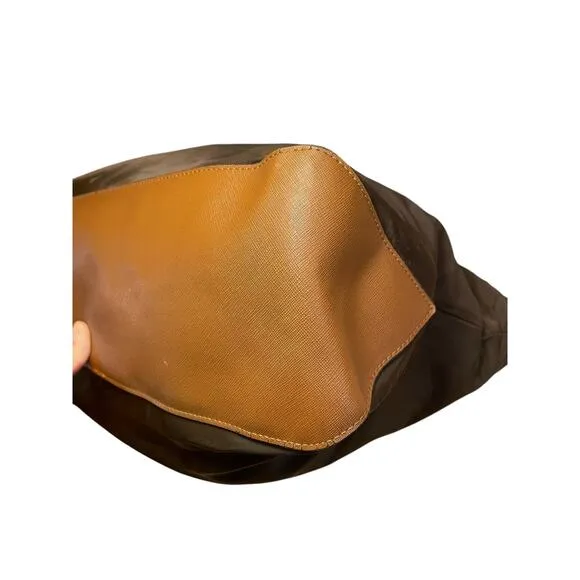 Michael Kors Kempton Large East West Tote Bag Brown Nylon & Saffiano‎ Leather - Image 12