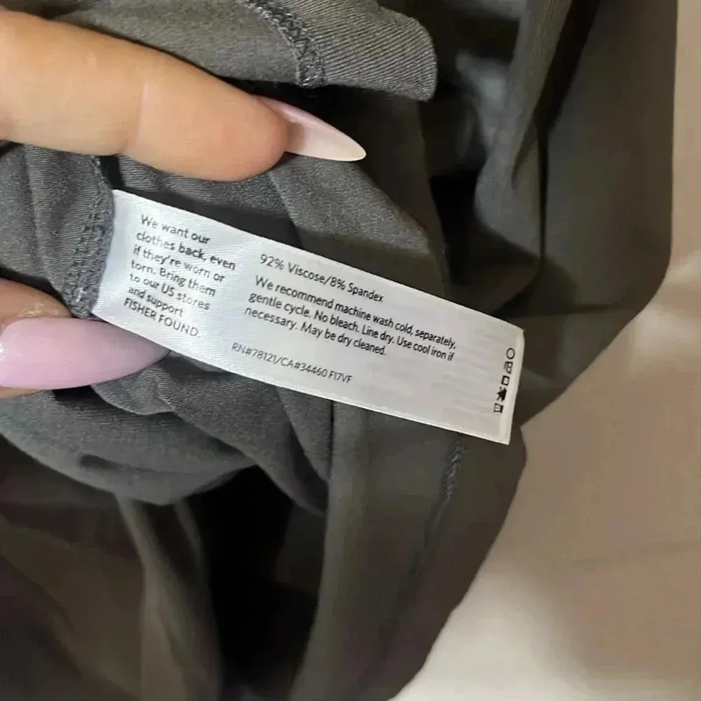 Eileen Fisher Petite Long‎ Sleeve Jersey Dress Knee Length Casual Lagenlook - Image 4