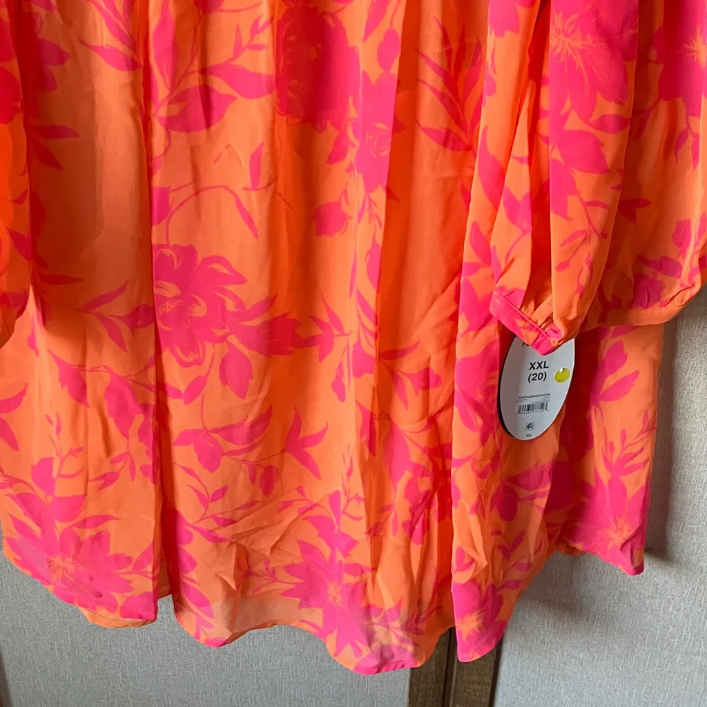 Scoop Pink and Orange Top XXL nwt - Image 5