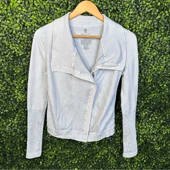 Free People Movement Seamless Mercury Moto Jacket- Ocean Breeze- Size XS/S - Image 8