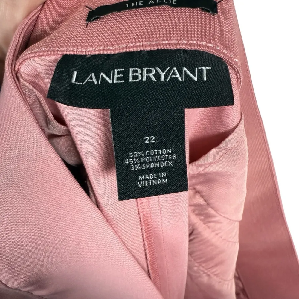 Lane Bryant The Allie Pink Mod Ruffle Hem Ankle Pants in Pink Size 22 - Image 7