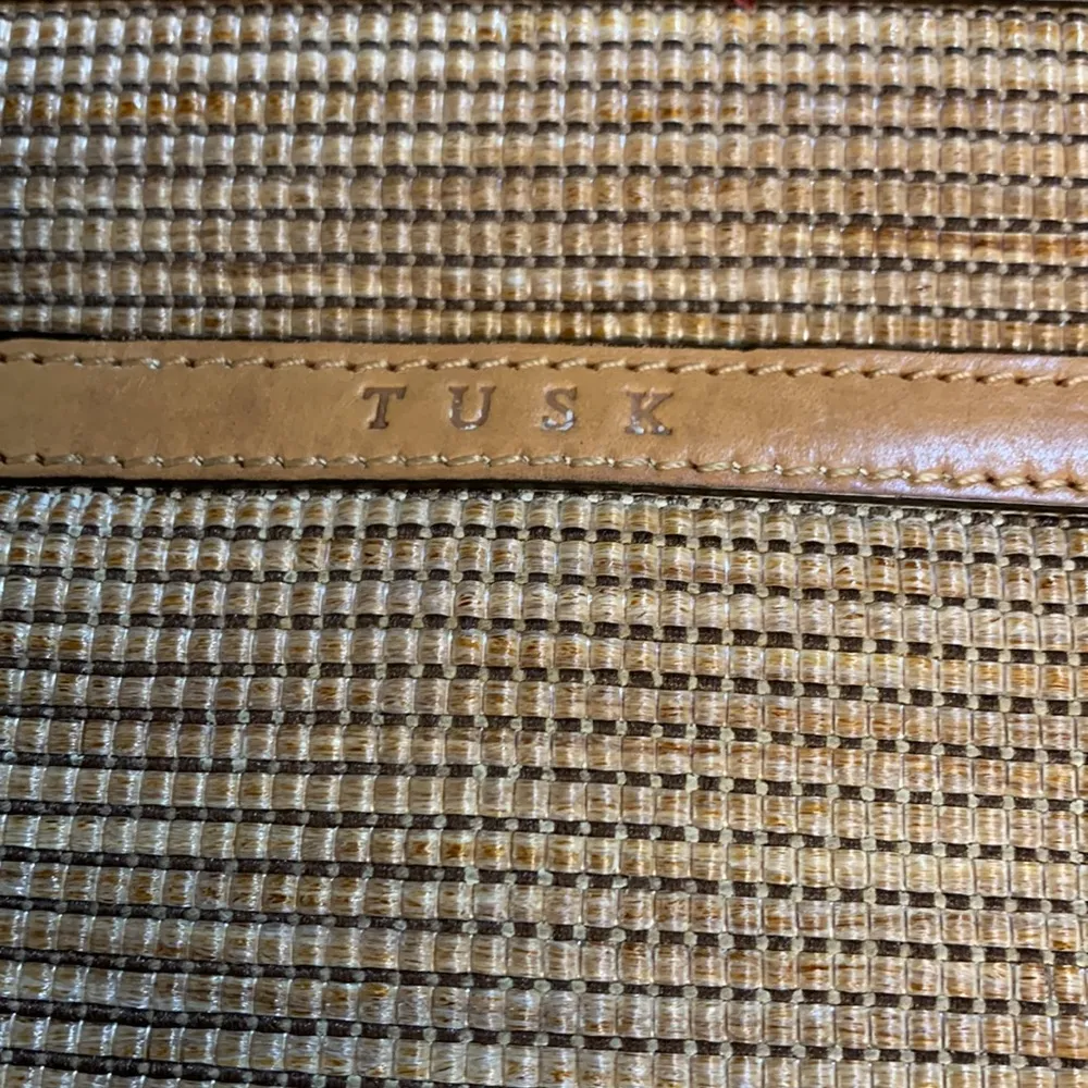 Tusk Woven & Leather Purse Tan - Image 2