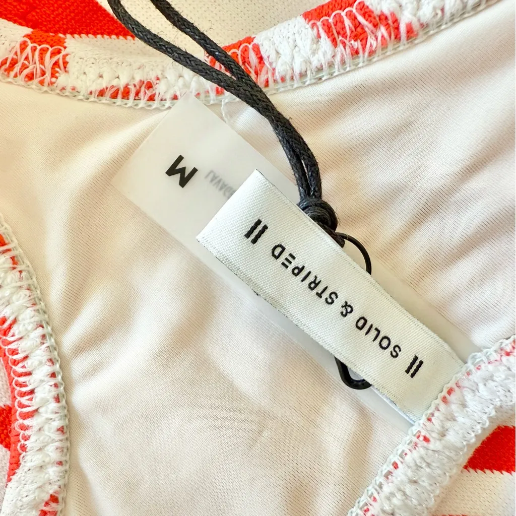 Solid & Striped  Isabella Gingham Bikini Top Red White Sz M NWT - Image 6