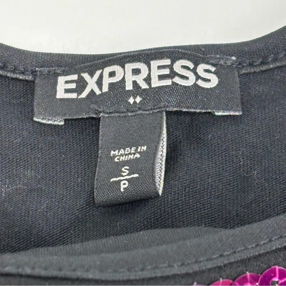 NWOT Express Tops party club festival Indie sleaze Multicolored Sequined Cami lined Size S - Image 9