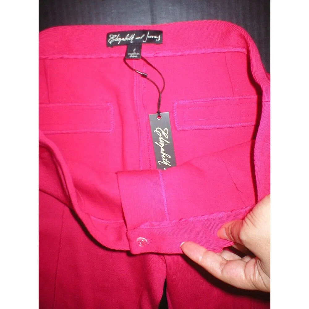 New Womens 10 Elizabeth and James Office Skinny Professional Pink Pants Career - Image 5