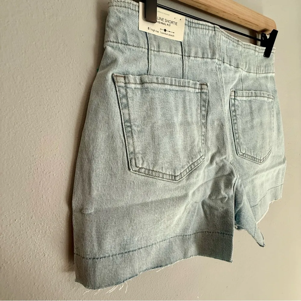 M Jeans by Maurice’s Light Blue High-Waisted Jean Shorts with Frayed Hem - Image 7