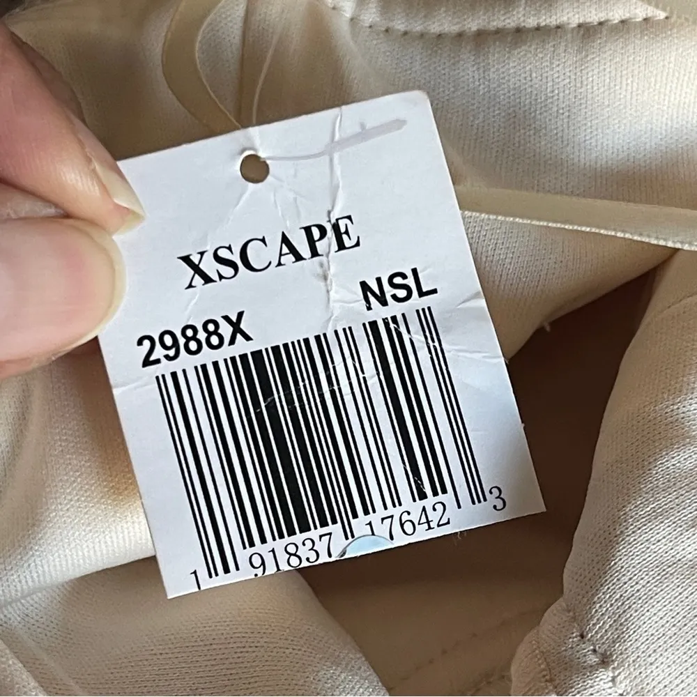 XSCAPE | Gold Metallic Sequin One Shoulder Body Con Cocktail Dress Sz 6 - Image 8