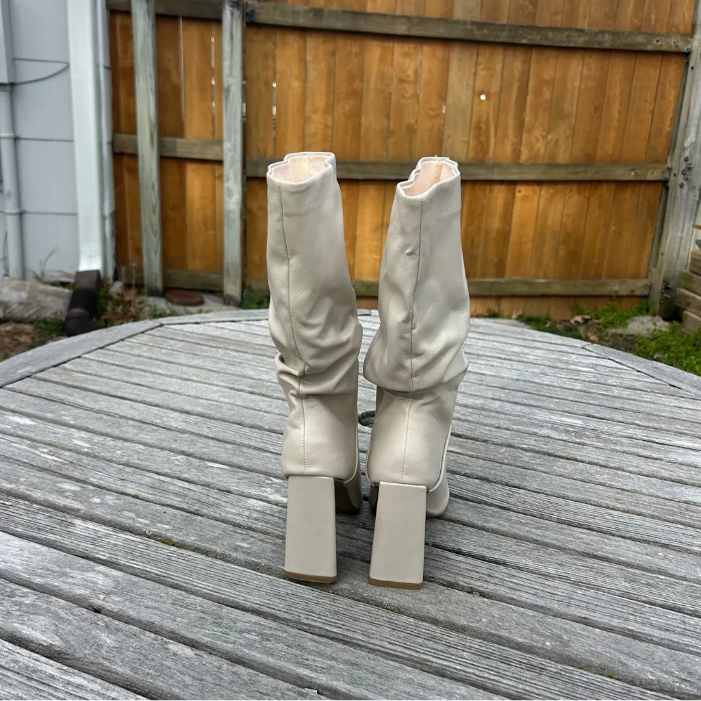 DV DOLCE‎ VITA Women's Wandah Slouch Dress tall Boots Ivory White size 6 - Image 7