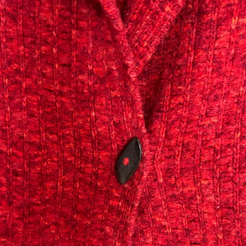 Cécile Jeffrey 100% Wool Red Knit Blazer - Image 5