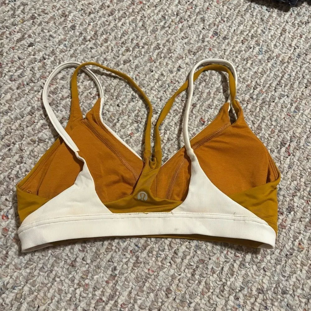 Lululemon New Ambition Bra Fools Gold / Light Ivory- Size 6 - Image 5
