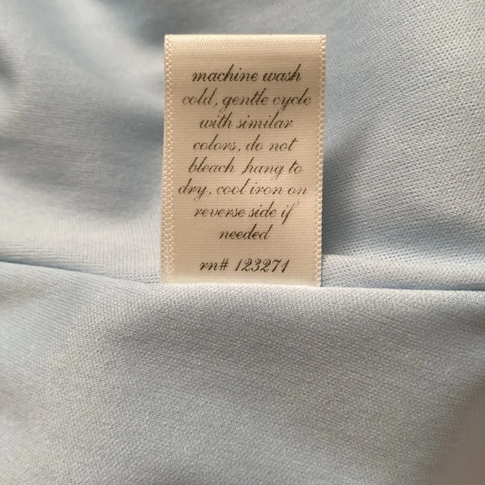 Miami| Sky blue baby doll dress w/ lace overlay.  Spaghetti straps w/ razorback - Image 10