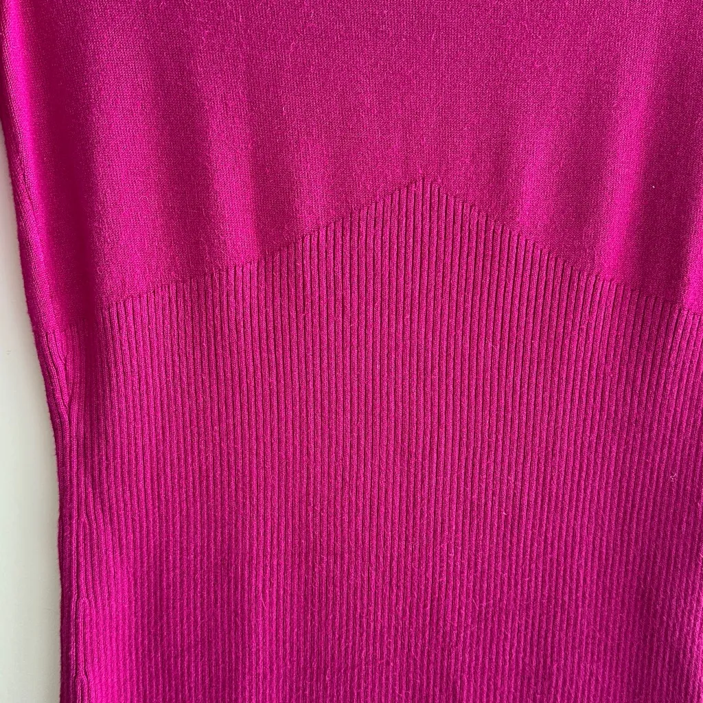 Express Design Studio Fuchsia Keyhole Back Mockneck Sweater, Size XS - Image 8