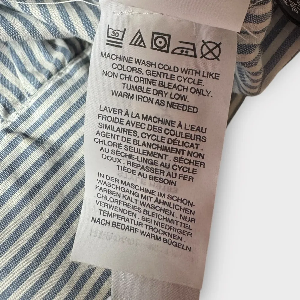 Wrap Top in Indigo Stripe - Image 9