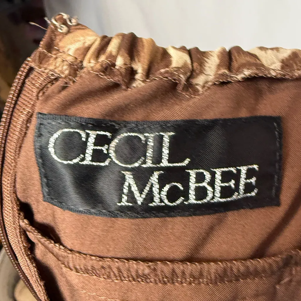 Y2K Vintage Leopard Print Tiered Dress in Brown Pink Size XS - Image 5