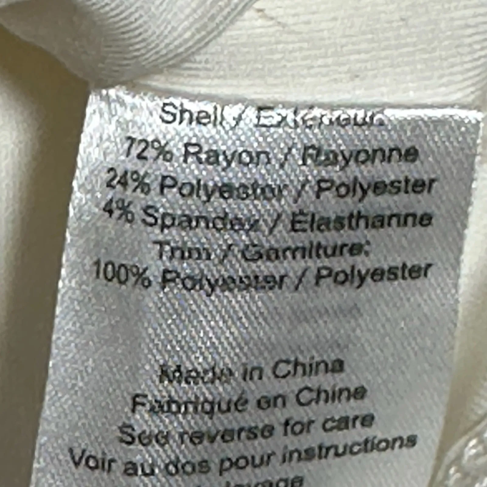 Heartloom Ivory Eyelet Puff Sleeve One Shoulder Ruched Top Shirt Size Small - Image 4