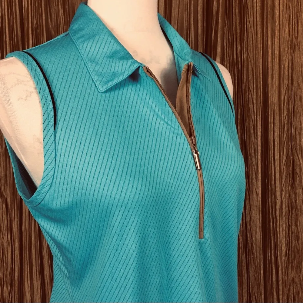 Sport Haley Blue Sleeveless Golf  Top Size M - Image 4