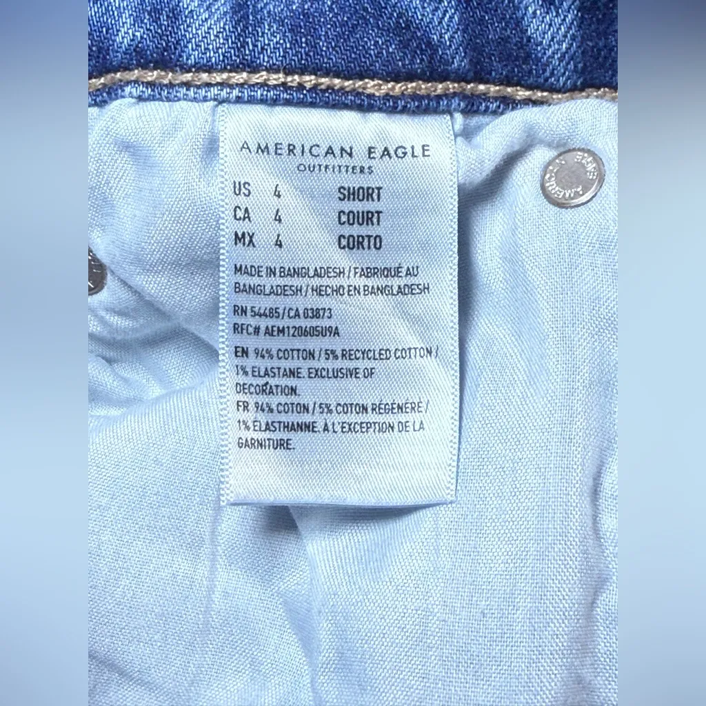 American Eagle Medium Wash 90's Bootcut Denim Jeans,Ripped,Women's Size 4 Short - Image 10
